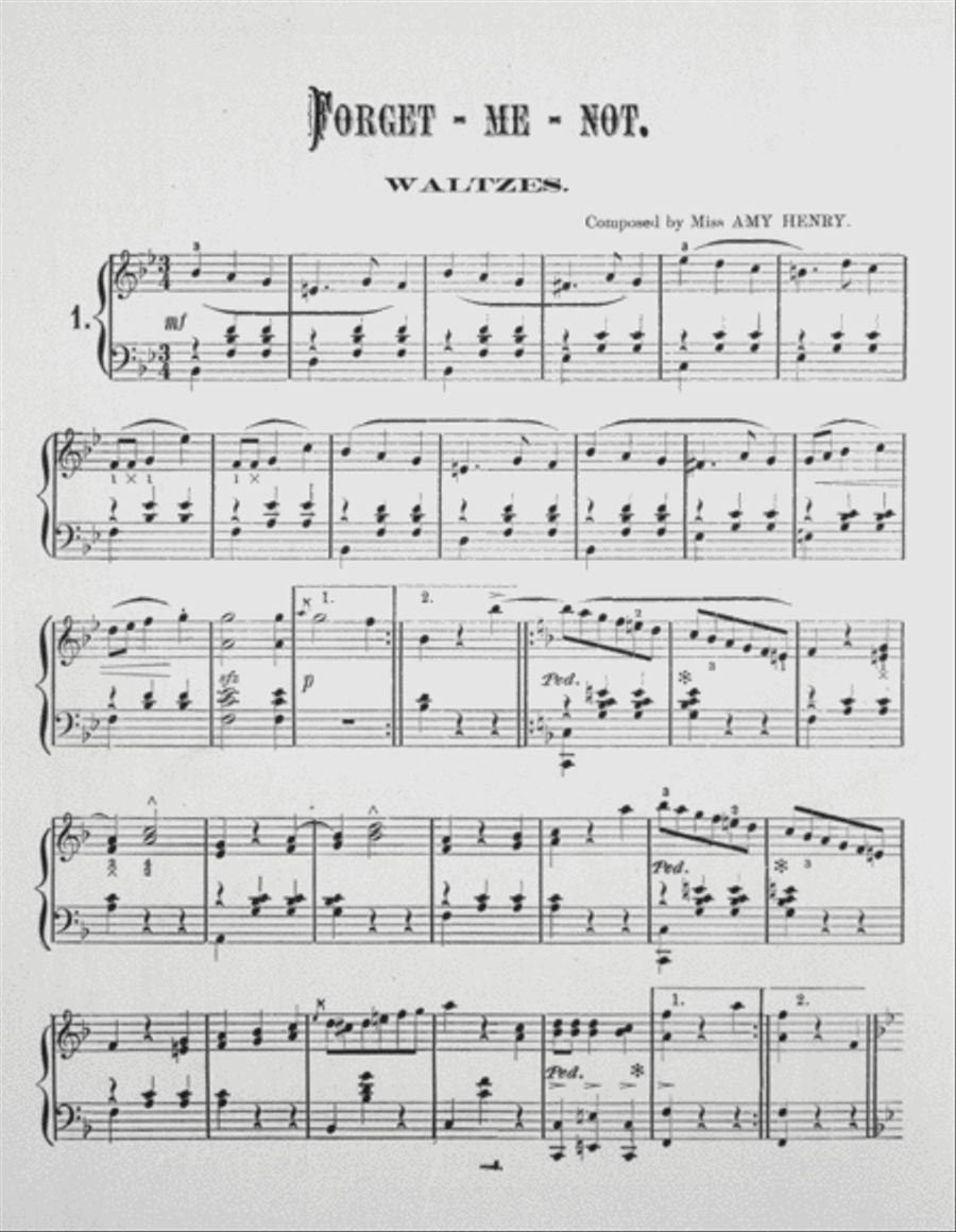 Oscar Wilde. Forget-Me-Not Waltzes Piano Solo scores gallery preview page 2