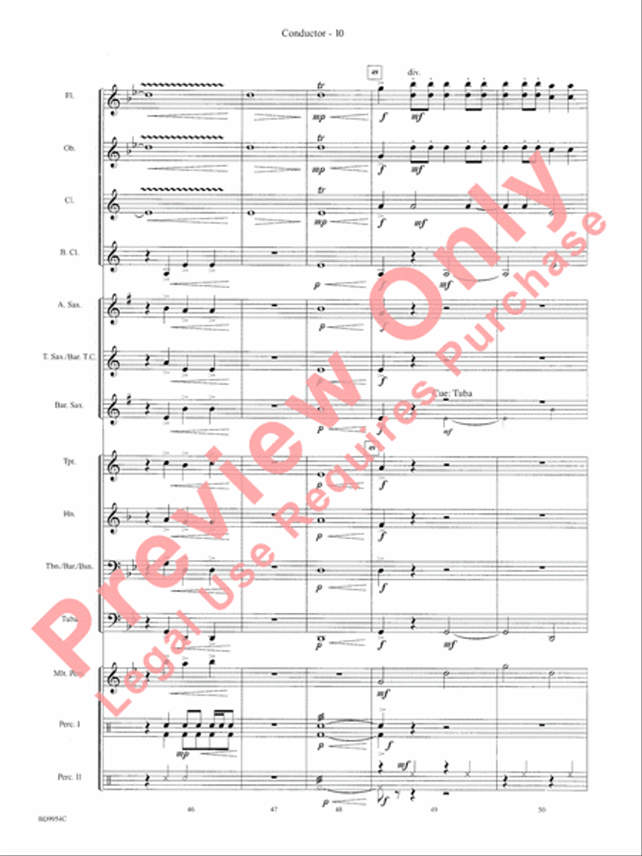 The Sound and the Fury Concert Band scores gallery preview page 13