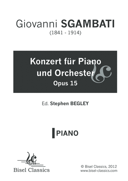 Konzert fur Piano und Orchester, Opus 15 - Piano Part