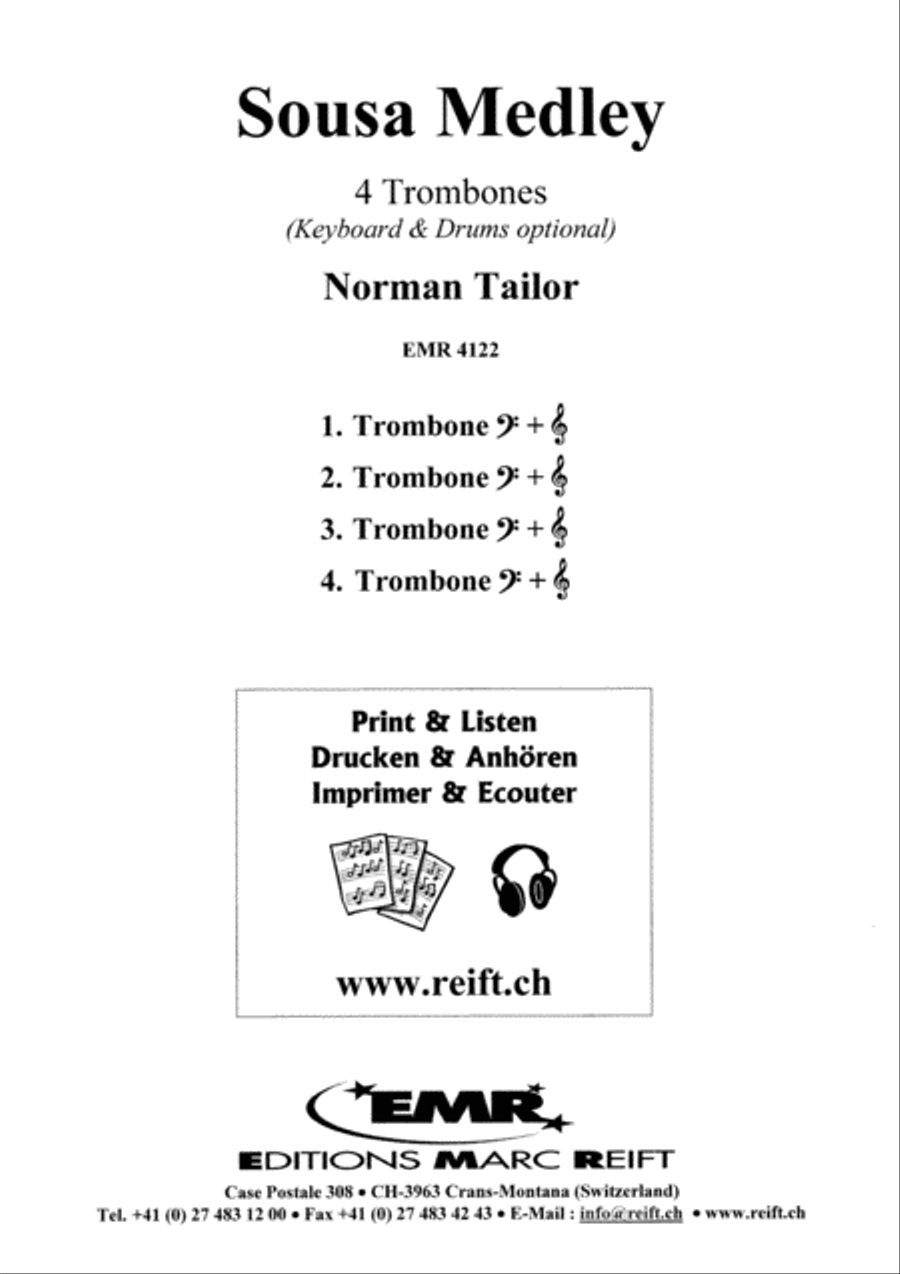 Sousa Medley Trombone Quartet scores gallery preview page 2