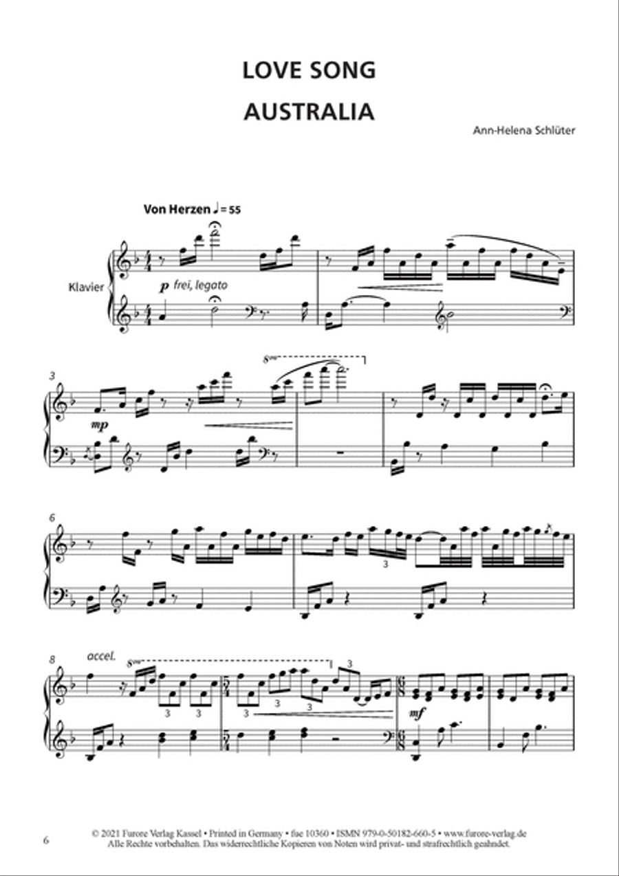 Love Song Australia Piano Solo scores gallery preview page 2