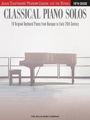 Book cover for Classical Piano Solos – Fifth Grade