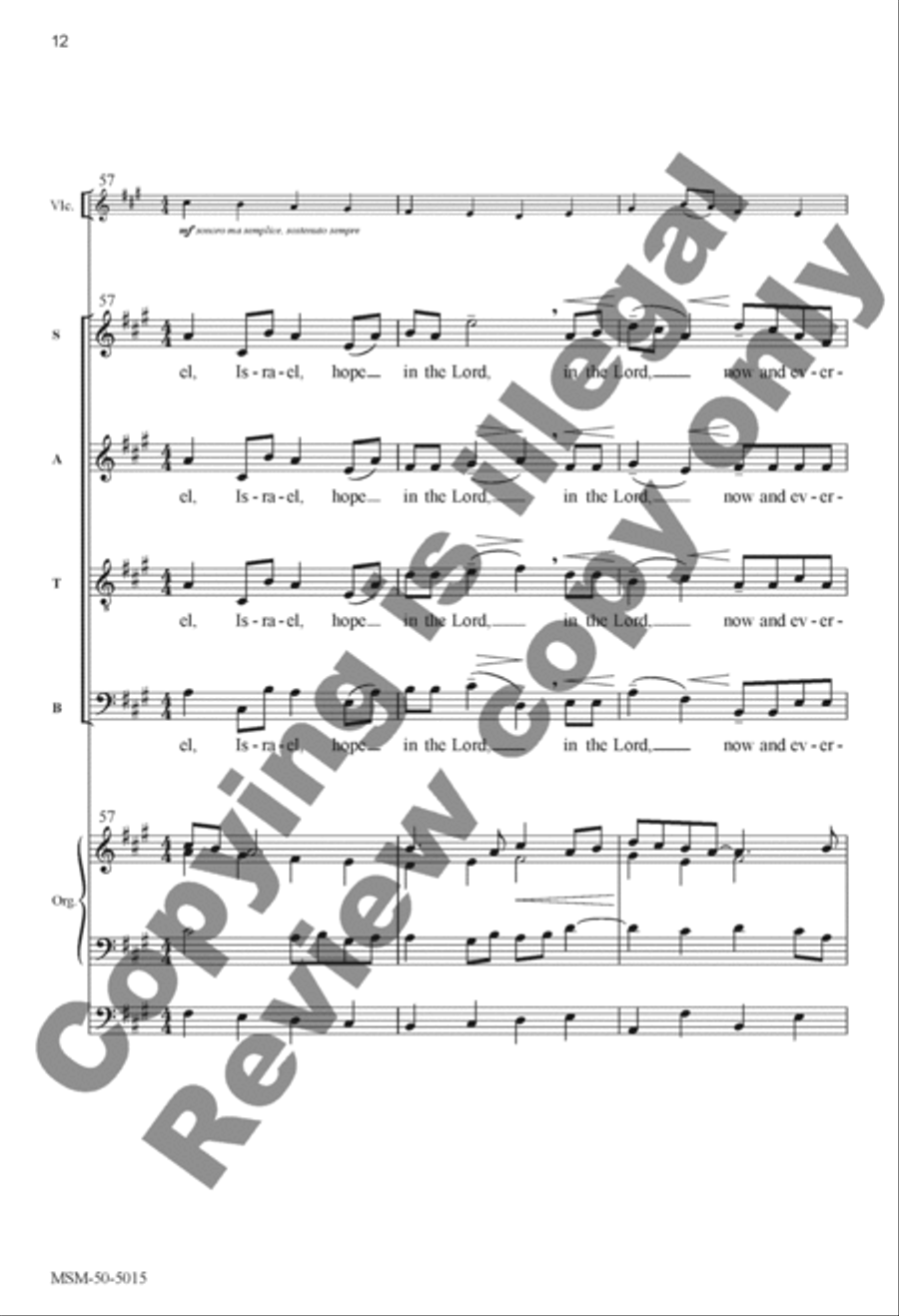 Lord, My Heart Is Not Proud (Choral Score) image number null