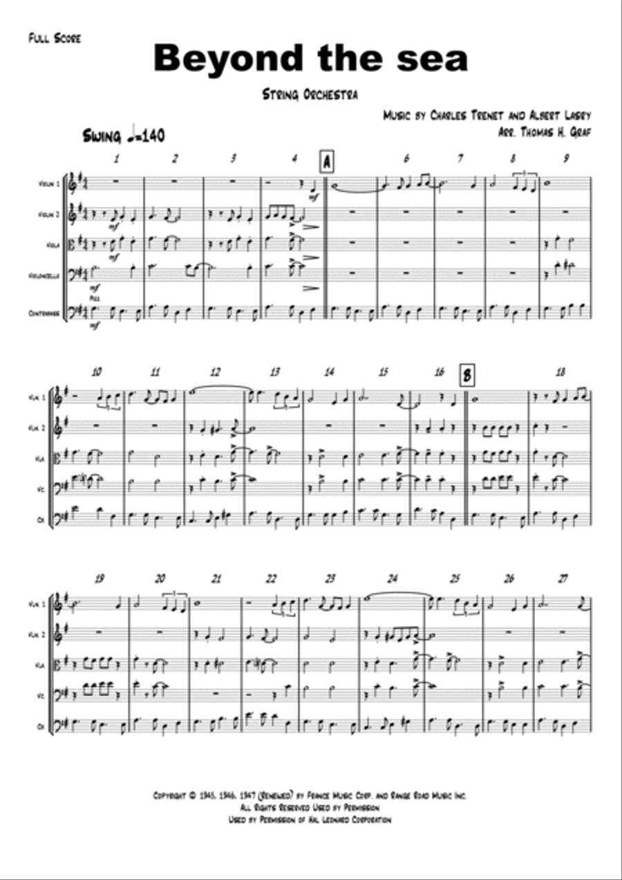 Beyond The Sea String Quartet scores gallery preview page 2