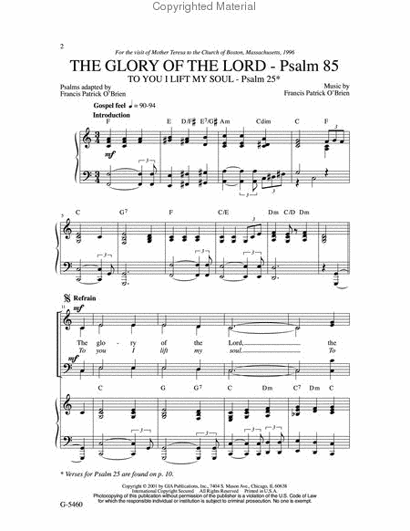 The Glory of the Lord / To You, I Lift My Soul image number null