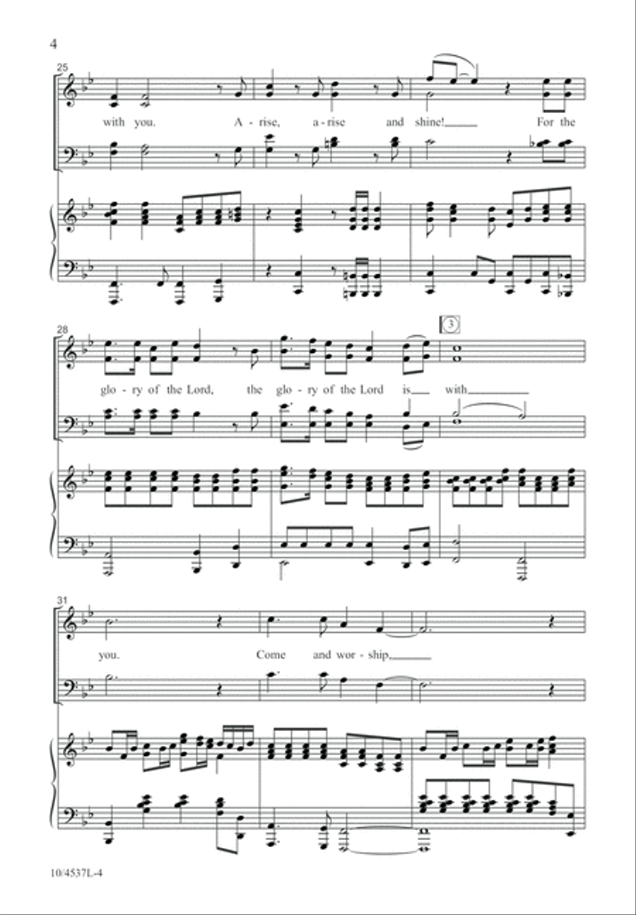 Arise, Arise and Shine! 4-Part scores gallery preview page 4