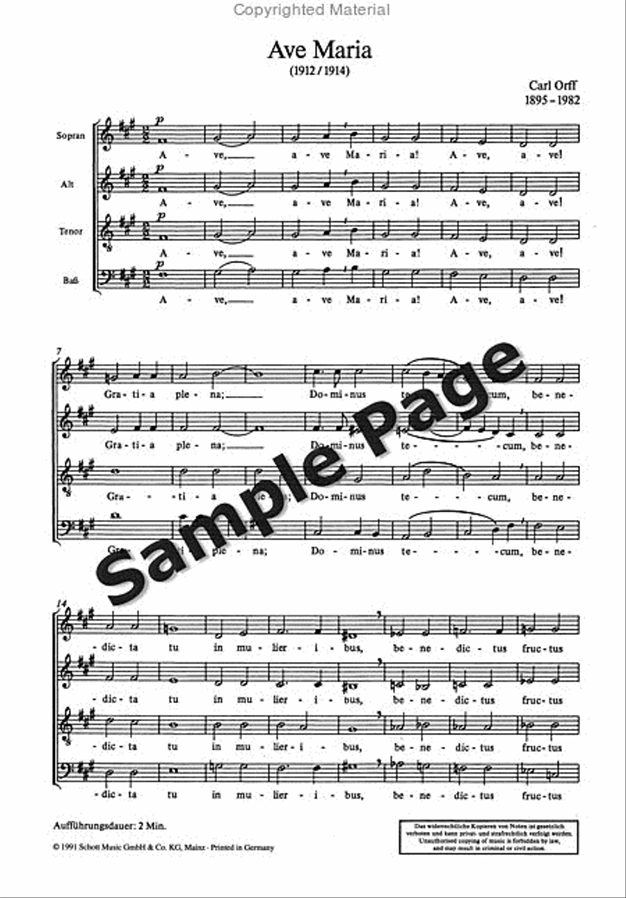 Ave Maria Ave Maria 4-Part scores gallery preview page 5