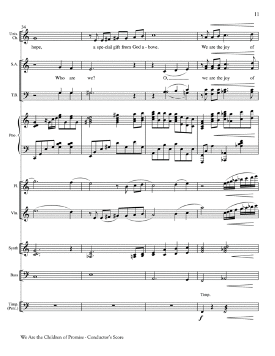 We Are the Children of Promise Unison Choir scores gallery preview page 11
