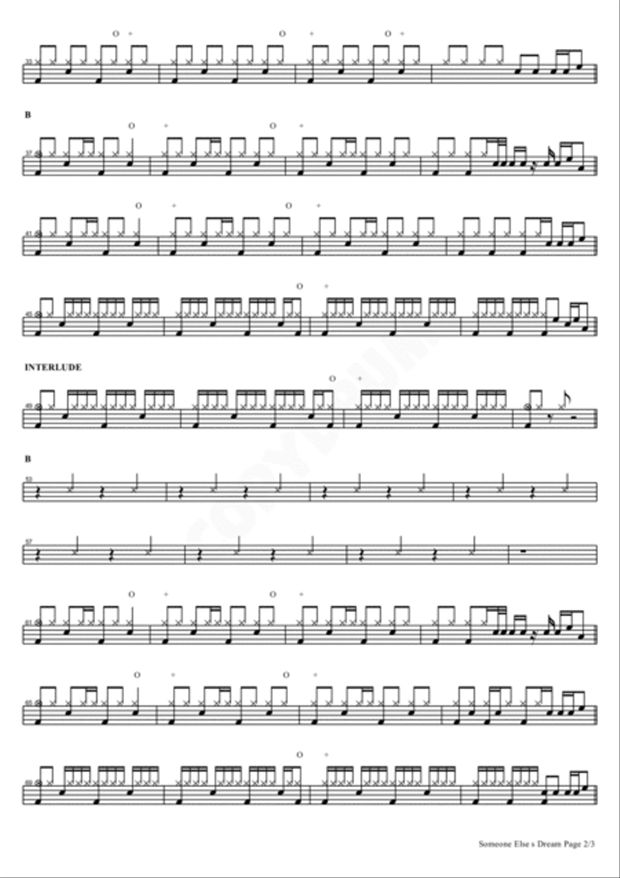 Someone Else's Dream Drum Set scores gallery preview page 2