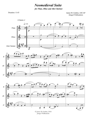 Guthrie: Neomedieval Suite for Flute, Oboe & Alto Clarinet