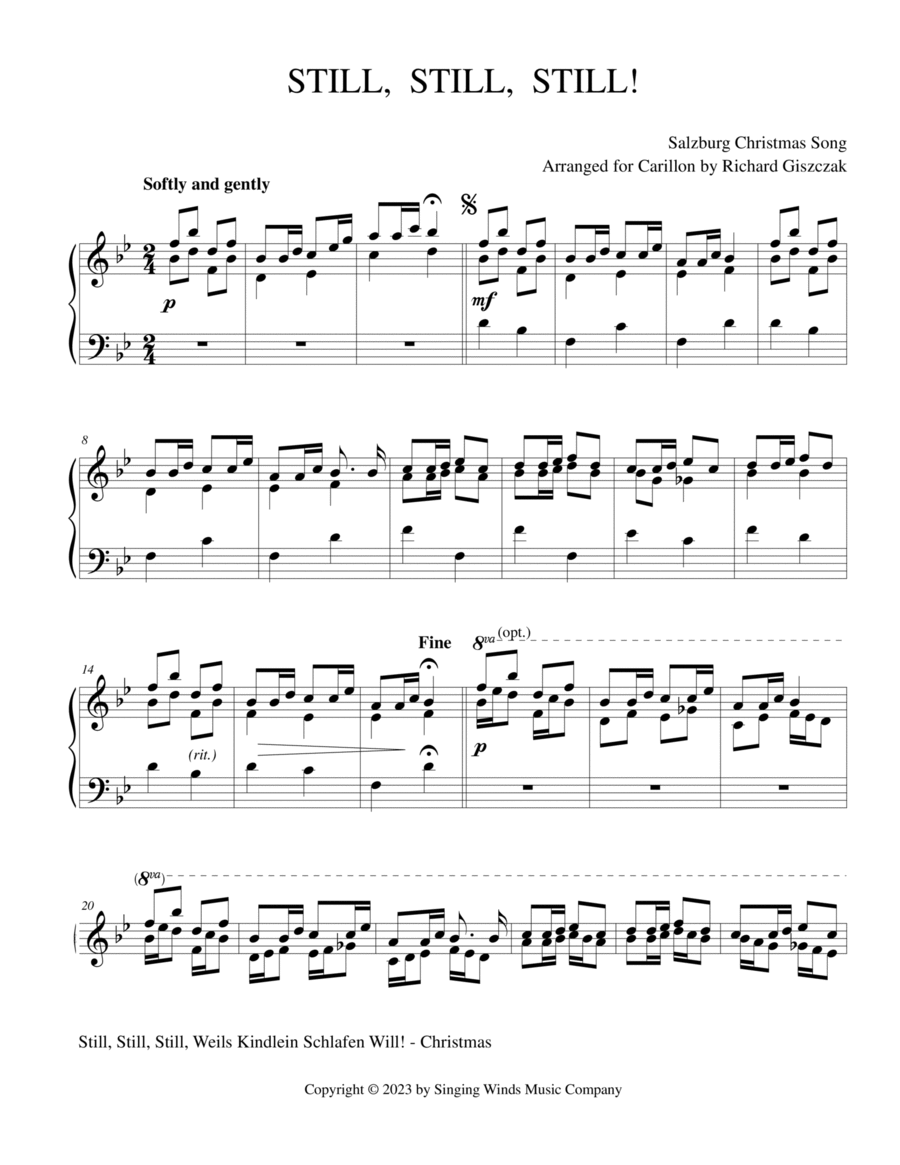 Still, Still, Still! Carillon scores gallery preview page 1
