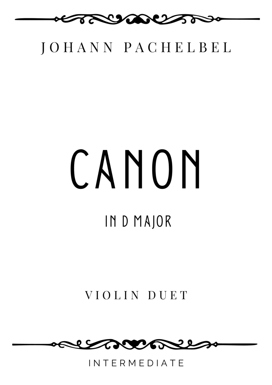 Pachelbel - Canon in D Major - Intermediate String Duet scores gallery preview page 1