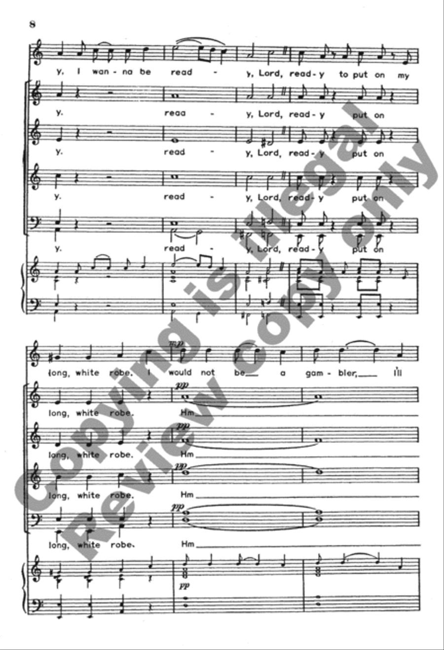 I Wanna be Ready 4-Part scores gallery preview page 8