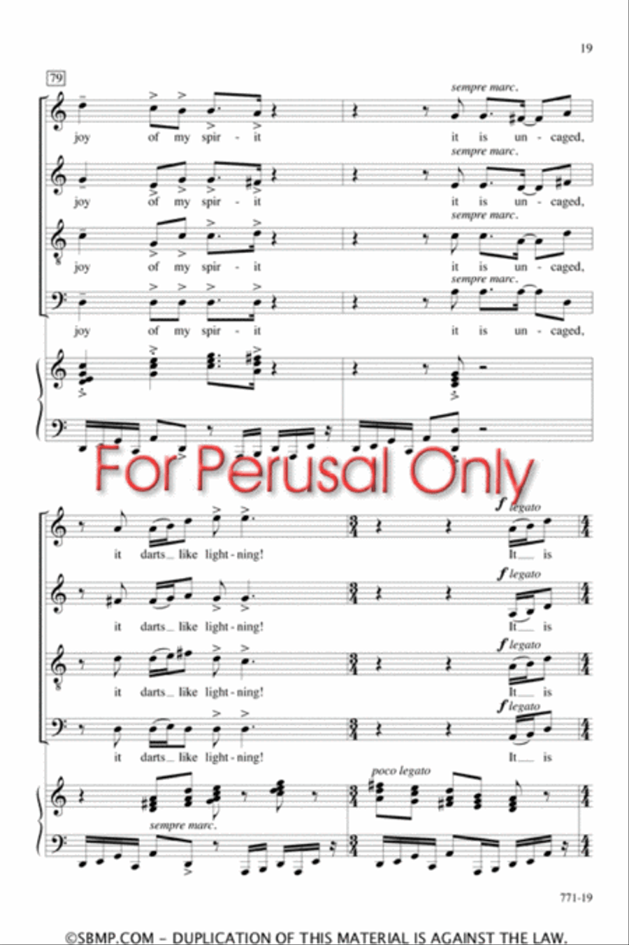 My Spirit Is Uncaged - SATB Octavo 4-Part scores gallery preview page 18