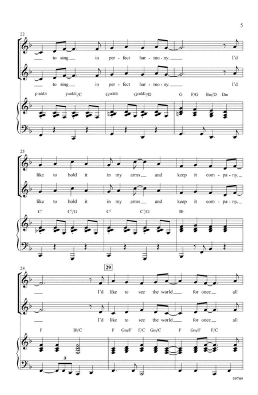 I'd Like to Teach the World to Sing Choir scores gallery preview page 4