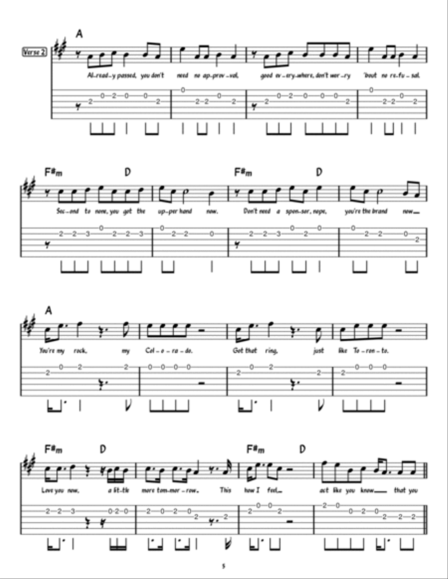 Intentions Intentions Electric Guitar scores gallery preview page 5