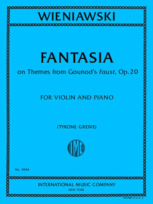 Book cover for Fantasia On Themes From Gounod's 'Faust', Op.20