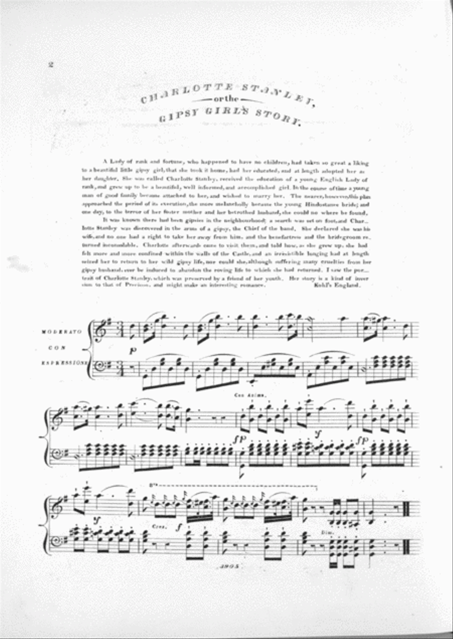 The Gipsey Girl, or, Charlotte Stanley. A True Story Voice scores gallery preview page 2