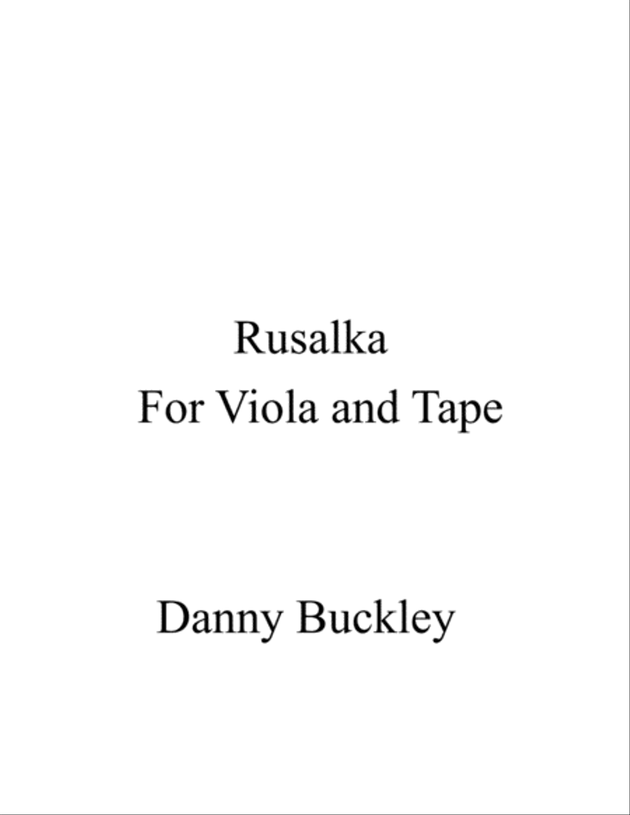 Rusalka Rusalka Viola Solo scores gallery preview page 1
