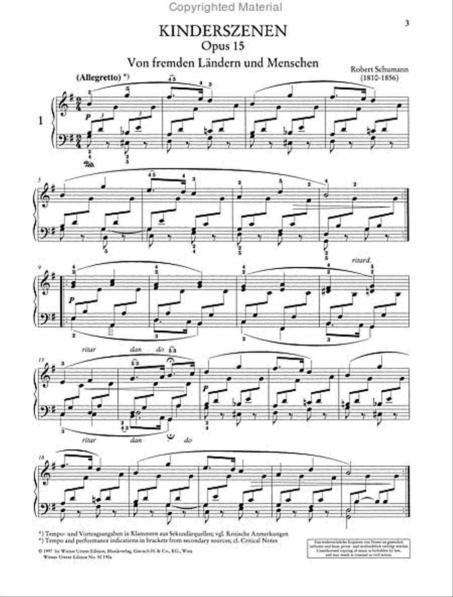 Kinderszenen, Urtext (without critical notes) Chamber Music scores gallery preview page 2