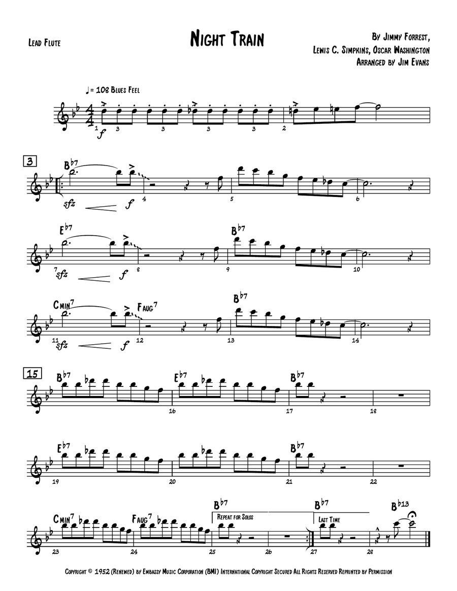 Night Train Small Ensemble scores gallery preview page 6