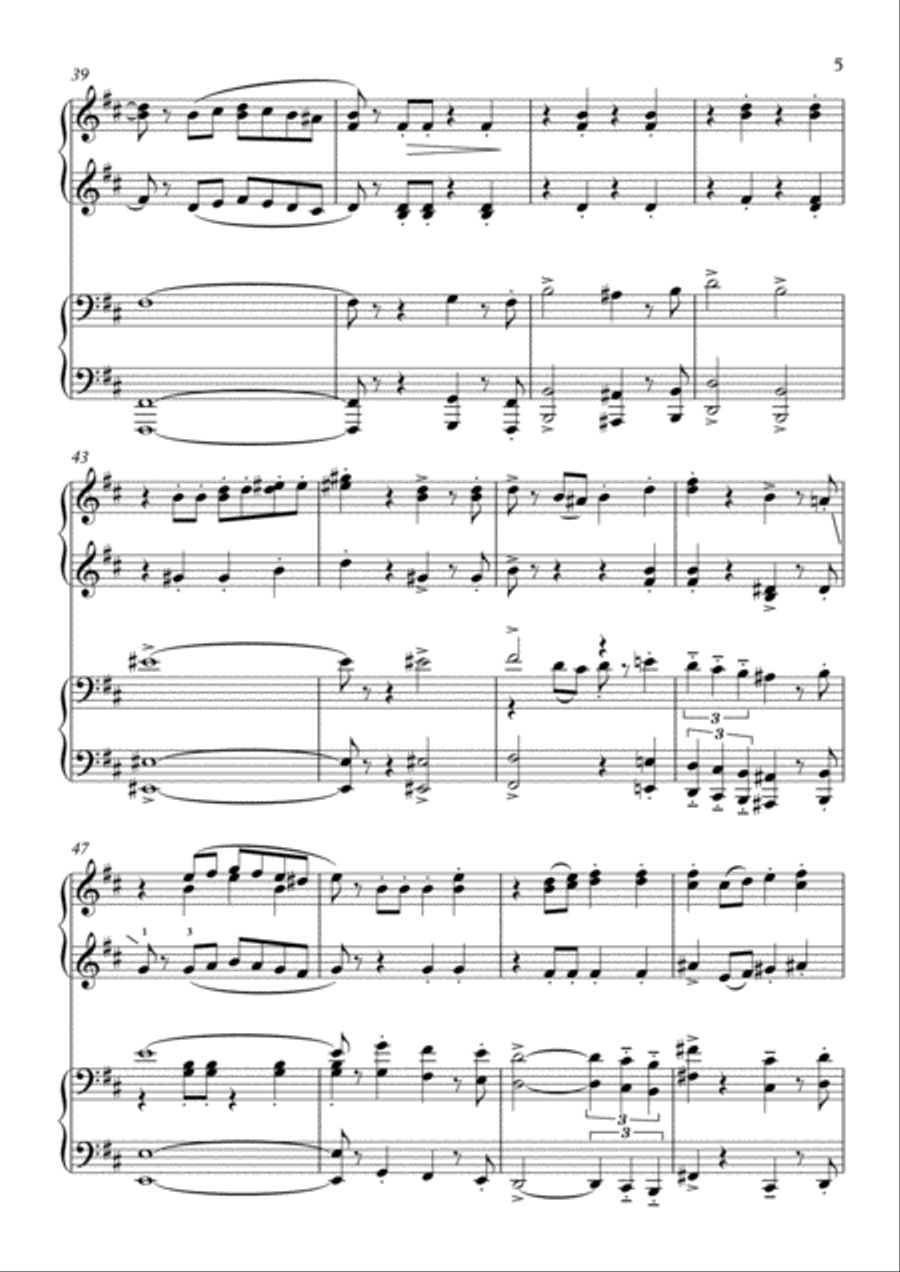The Colonel's Bogey (Piano Duet - Four Hands) Piano Duet scores gallery preview page 5
