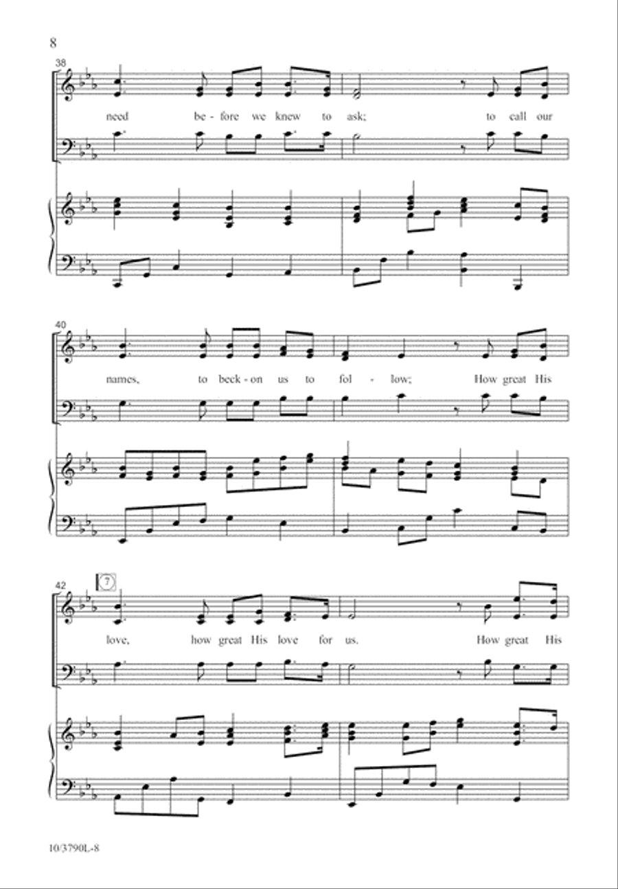 How Great His Love 3-Part scores gallery preview page 9
