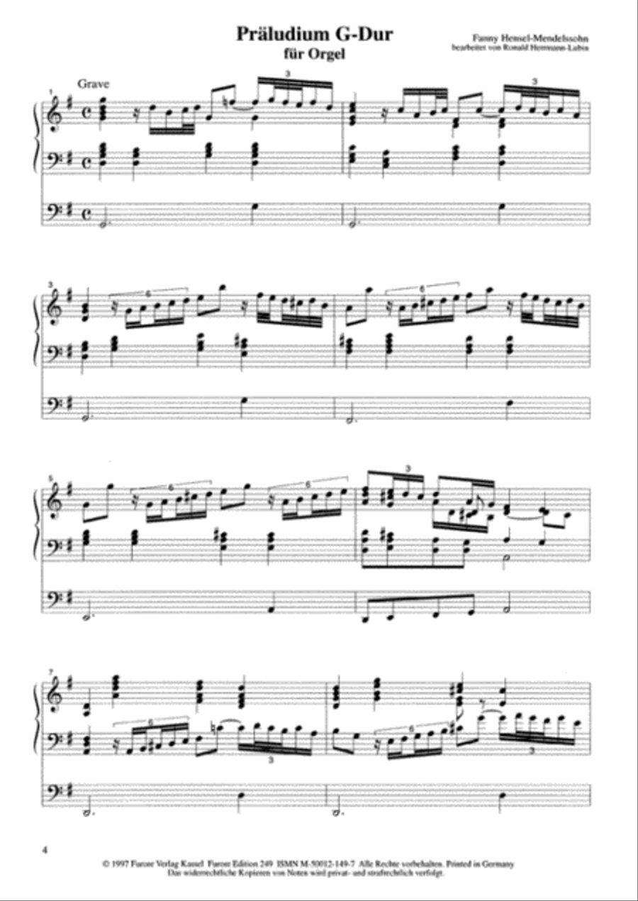 Praludium G-Dur Organ scores gallery preview page 2