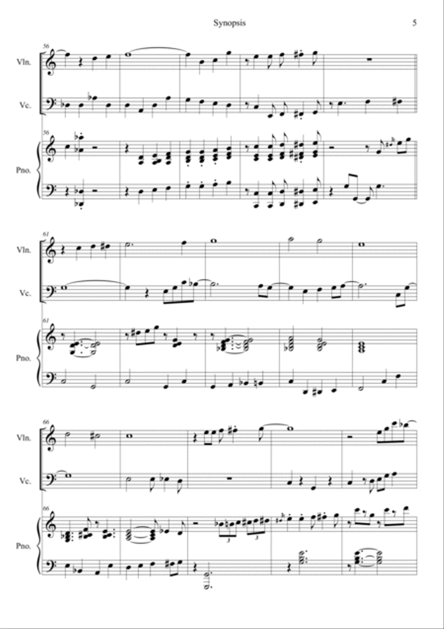 Synopsis Piano Trio scores gallery preview page 5