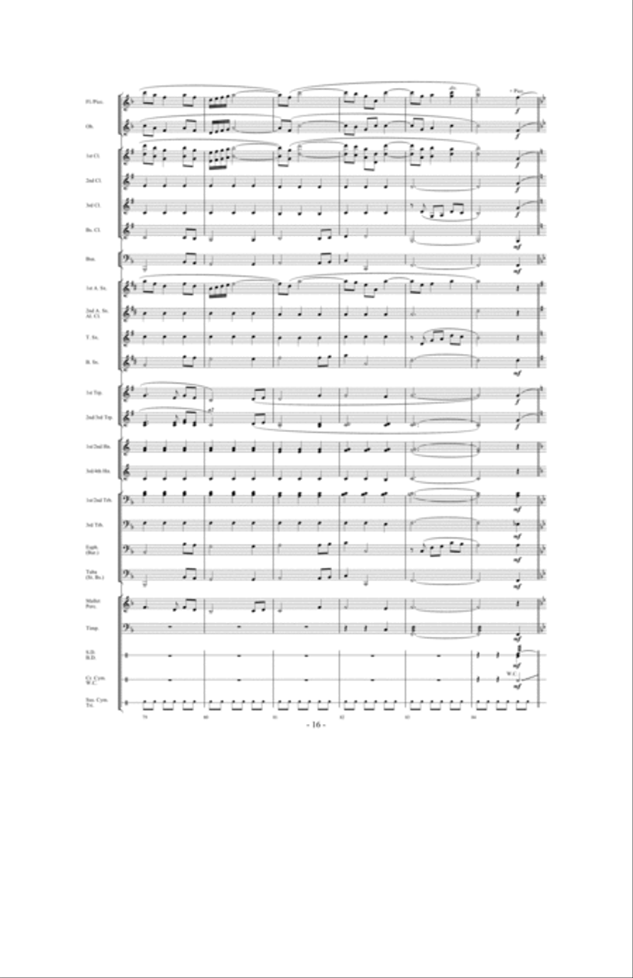 Canticle of the Saints Concert Band scores gallery preview page 15