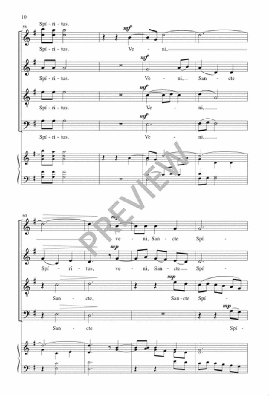 Veni, Creator Spiritus Veni, Creator Spiritus 4-Part scores gallery preview page 9