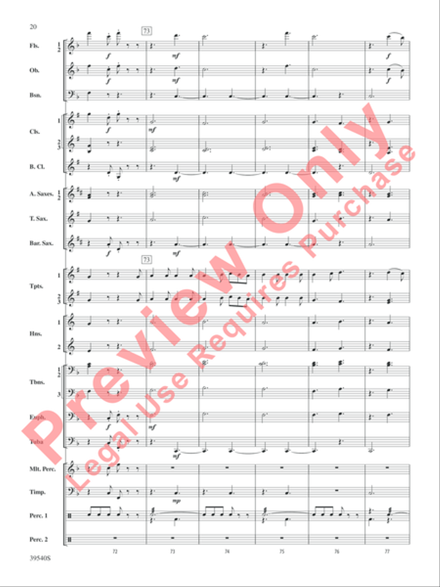 Carols from the British Isles Concert Band scores gallery preview page 21
