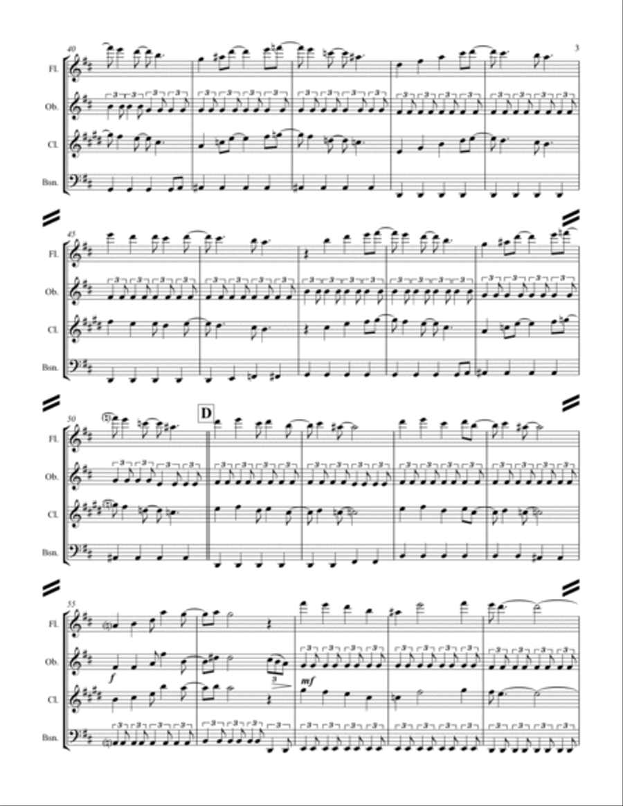 All I Want For Christmas Is You Woodwind Quartet scores gallery preview page 4