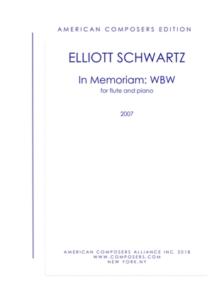 [Schwartz] In Memoriam: WBW