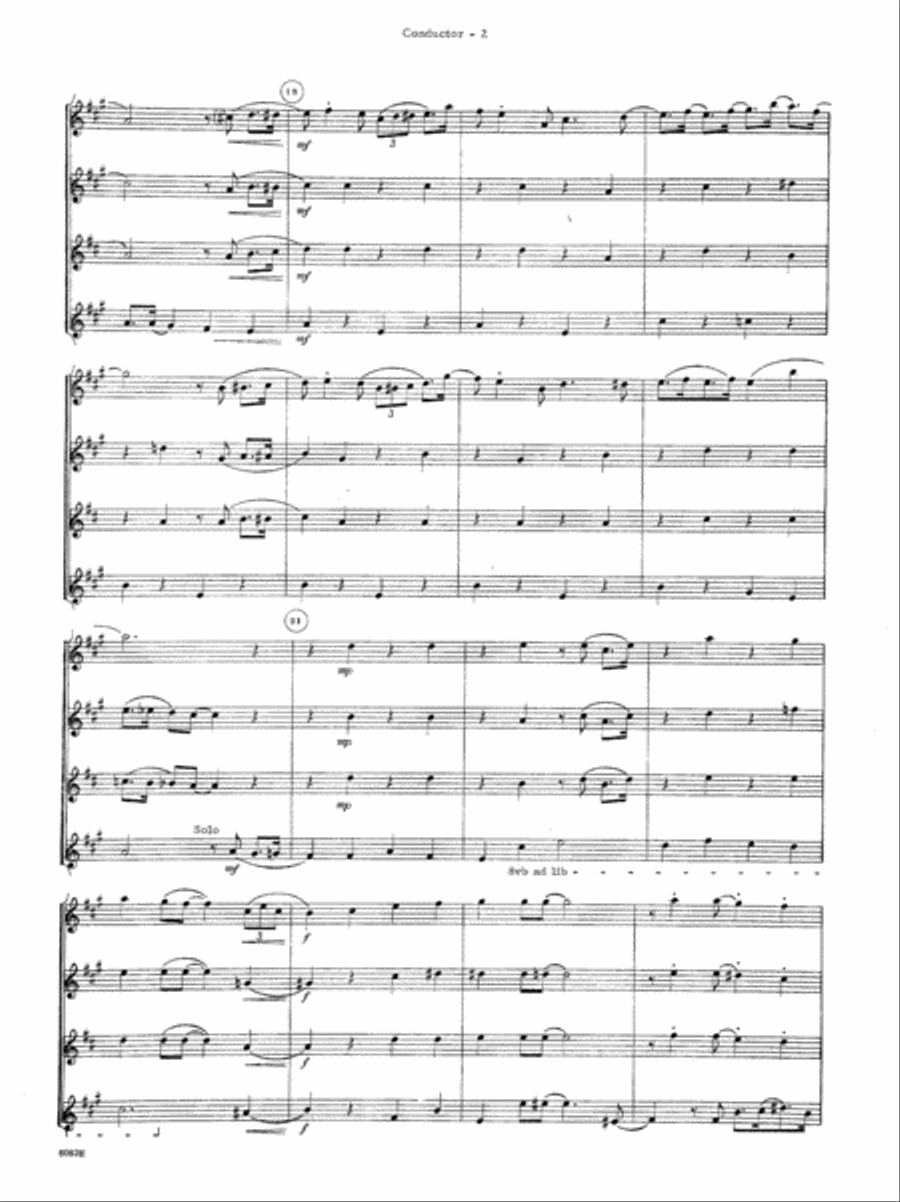 Rudolph The Red-Nosed Reindeer Saxophone Quartet scores gallery preview page 5