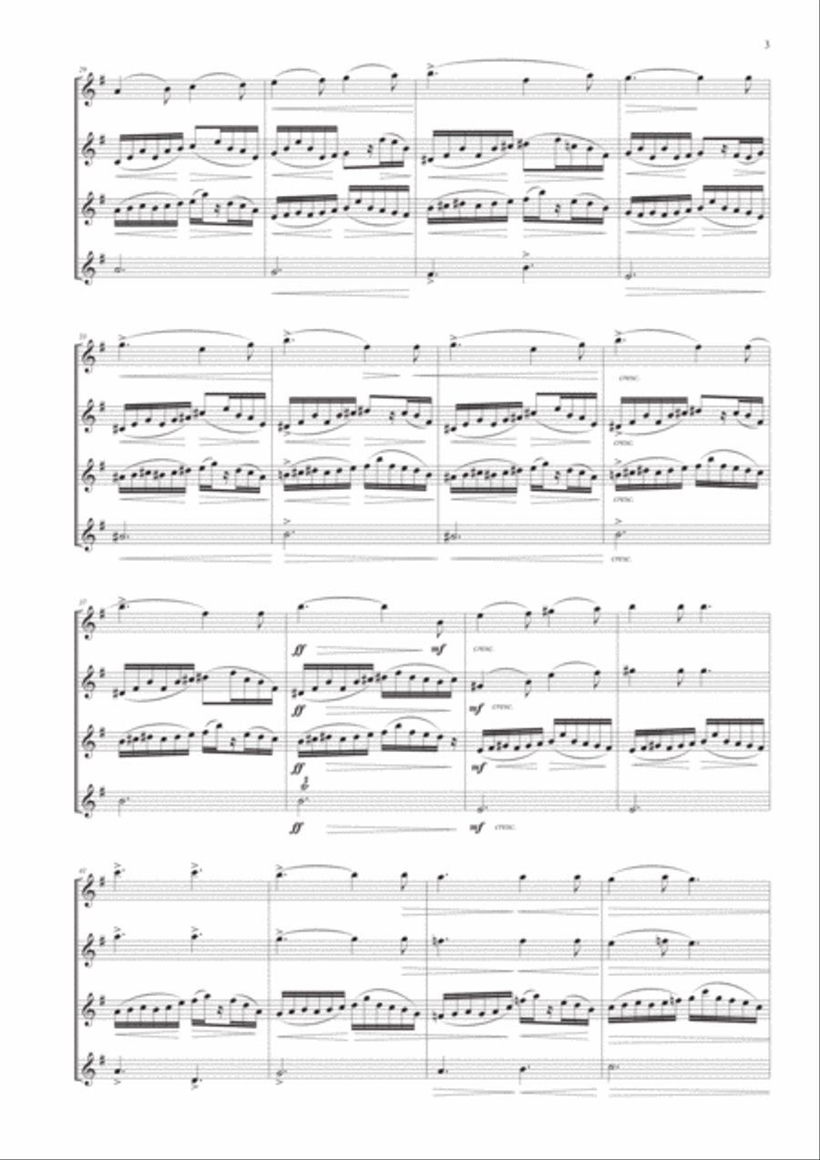 The Moldau for Flute Quartet Flute Quartet scores gallery preview page 3
