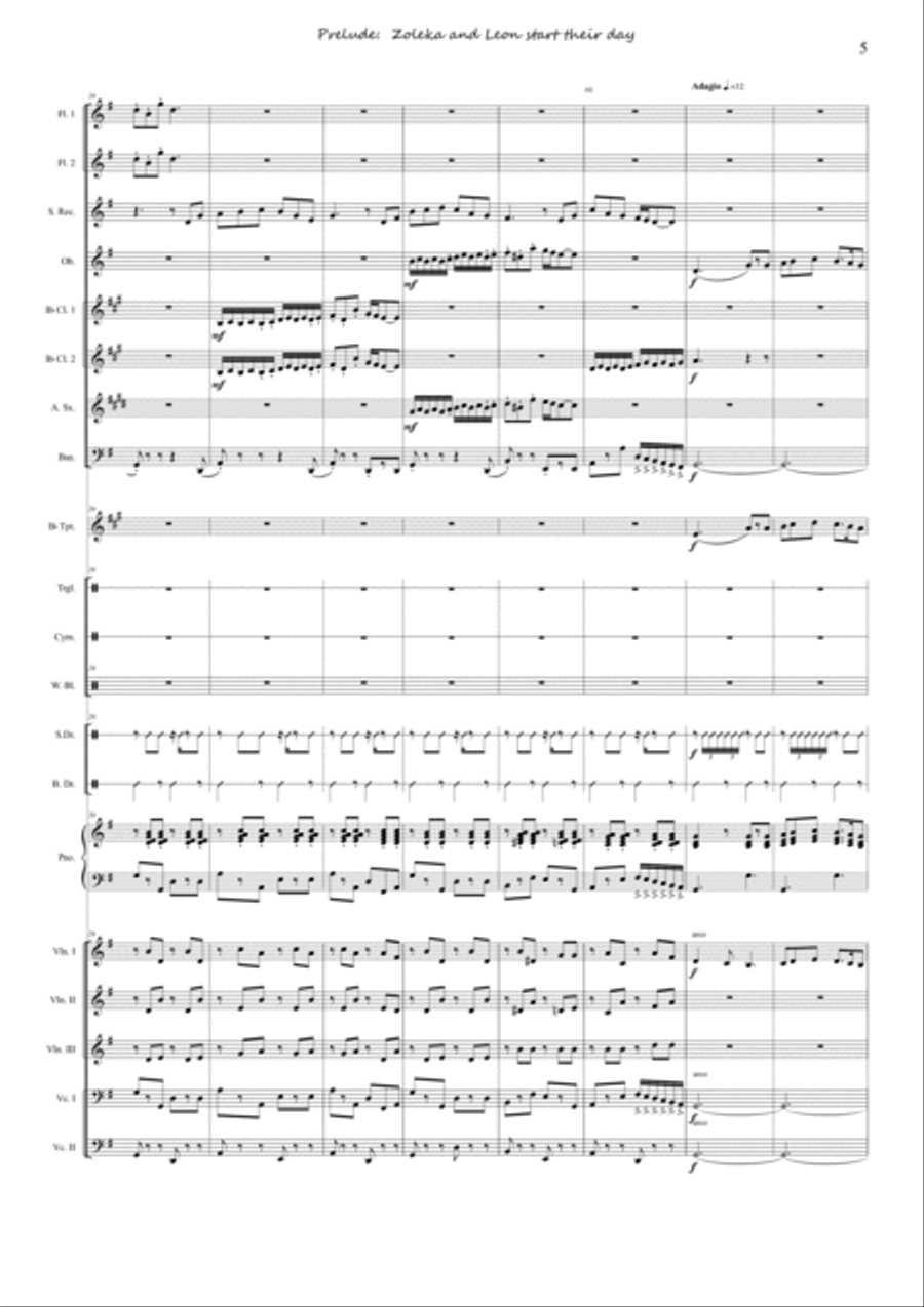 Suite, Sweet Cape Town - 1 Prelude Zoleka and Leon start their day Jazz Ensemble scores gallery preview page 5