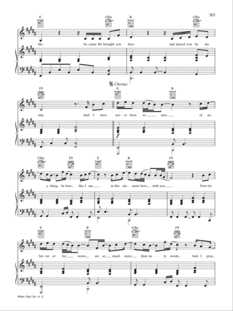 When I Say I Do Piano, Vocal, Guitar scores gallery preview page 2