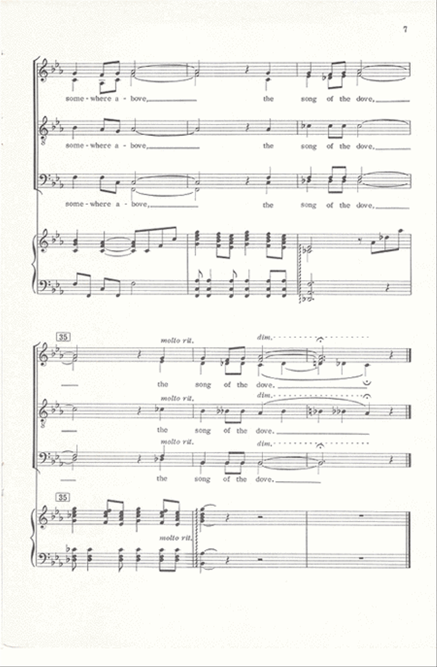 Song of the Dove Divisi scores gallery preview page 7