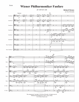 Book cover for Vienna Philharmonic Fanfare for 8-part Trombone Ensemble
