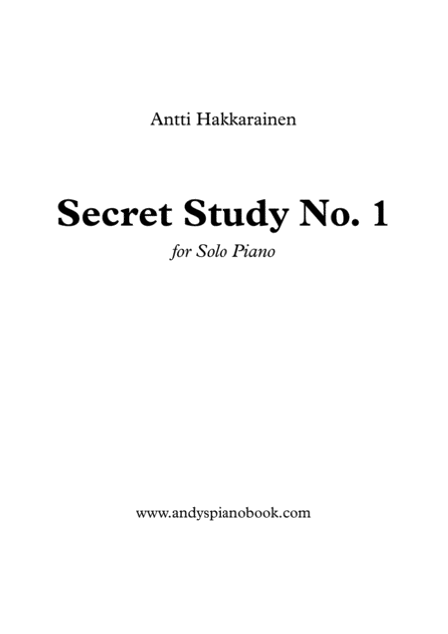 Secret Study No. 1 Piano Method scores gallery preview page 1