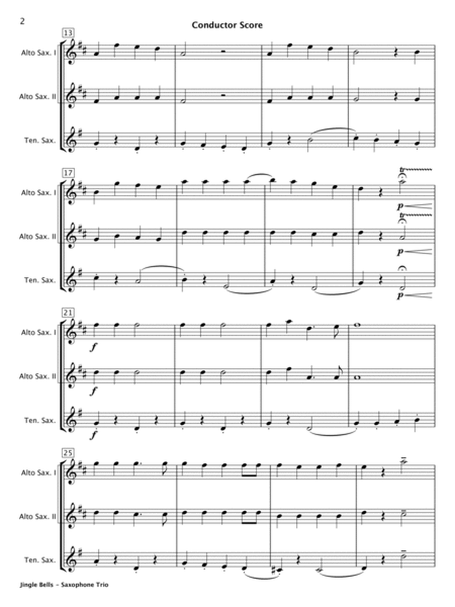 Jingle Bells (Saxophone Trio) image number null