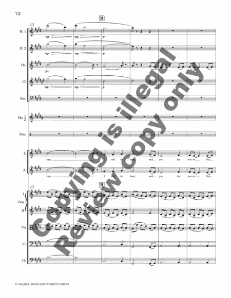 Songs for Women's Voices (Chamber Orchestra Score)