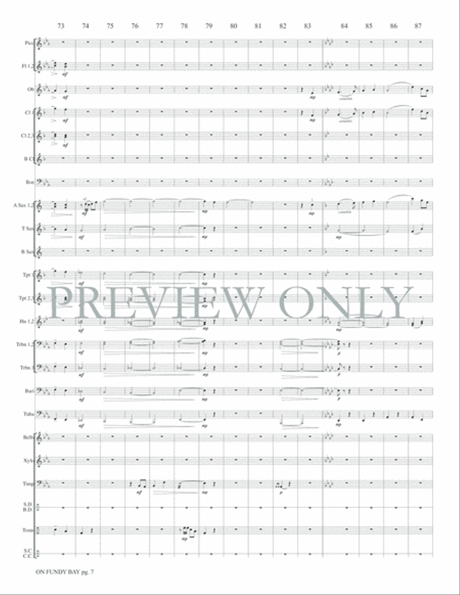 On Fundy Bay Concert Band scores gallery preview page 10