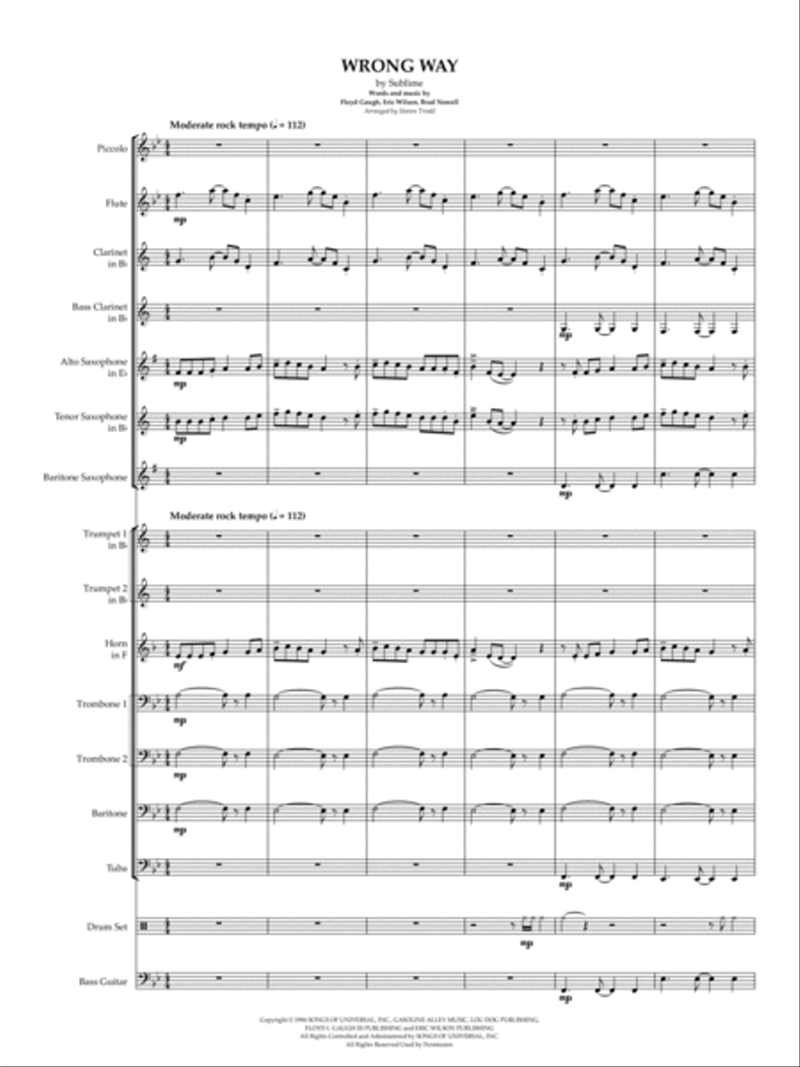 Wrong Way Marching Band scores gallery preview page 3