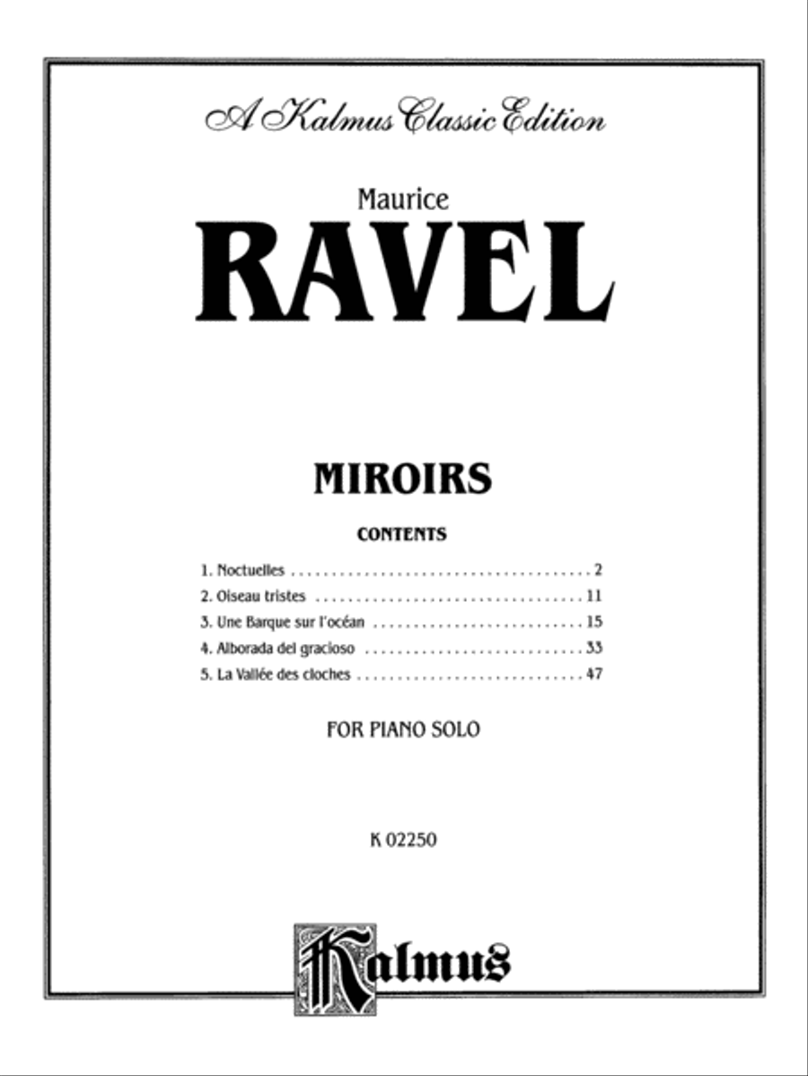 Miroirs Piano Solo scores gallery preview page 2