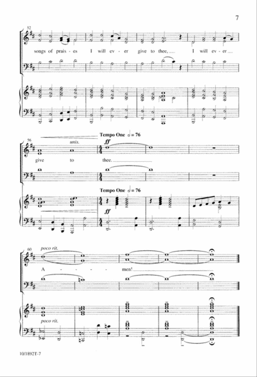 Guide Me, O Thou Great Jehovah 3-Part scores gallery preview page 7