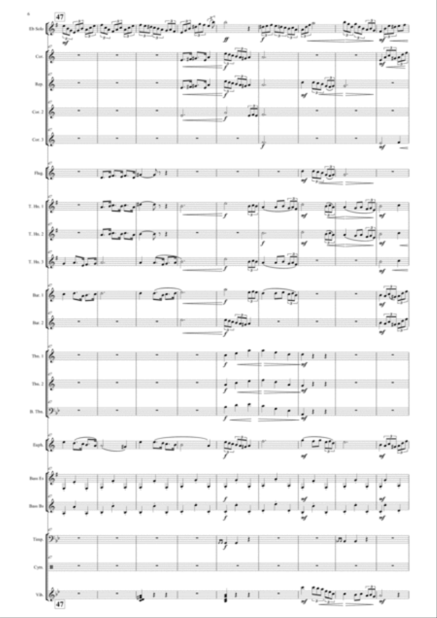 Adagio in G Minor (Eb Soprano Cornet Solo) Brass Band scores gallery preview page 5