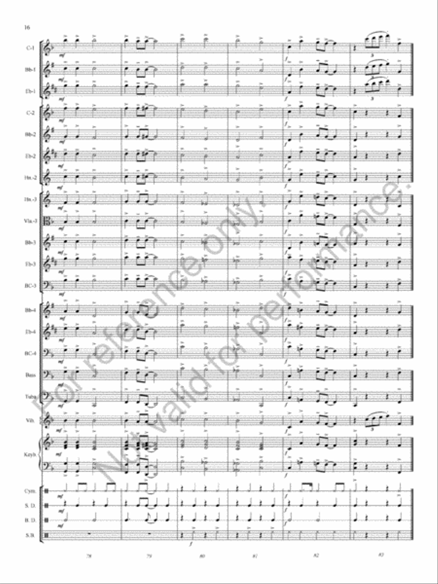 Jingle Jazz Concert Band scores gallery preview page 17