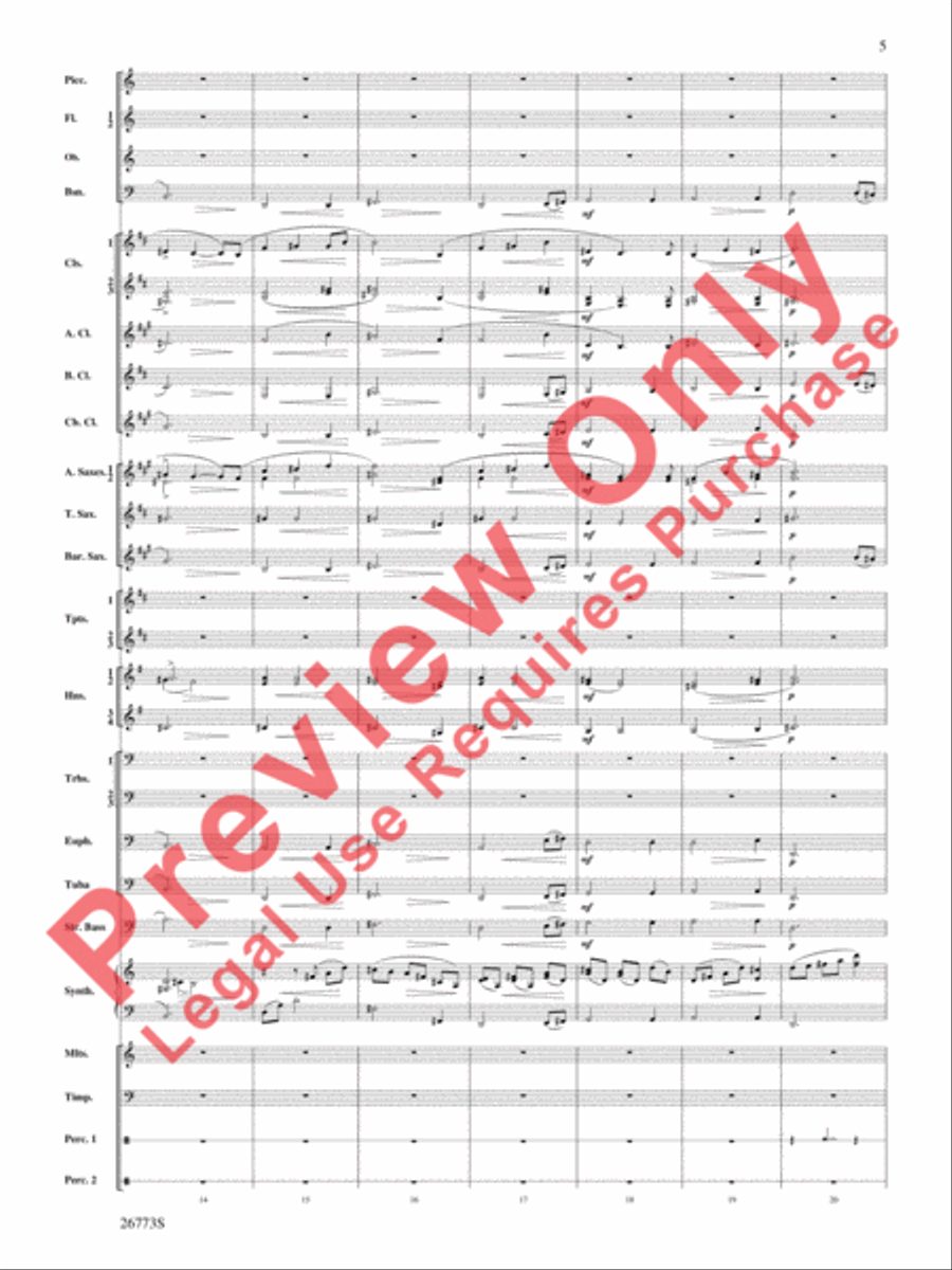 Shannon Falls (Movement 2 from Sea to Sky) Concert Band scores gallery preview page 6